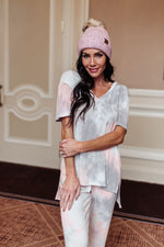 Cloud 9 Tie Dye Top in Peach Winter22