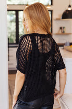 Coastal Dreams Fishnet Top in Black BF35