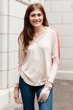 Coffee Date V Neck Top Winter22