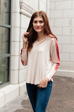 Coffee Date V Neck Top Winter22