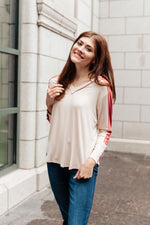 Coffee Date V Neck Top Winter22