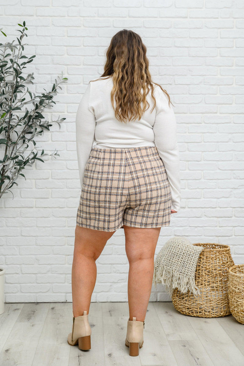 Cute As A Button Plaid Mini Skort BF35