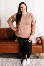 Pullover Sweatshirt With Front Pockets In Beige