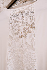 Taking It Back Lace Top In White
