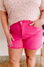 Hot Pink Denim Shorts By Judy Blue