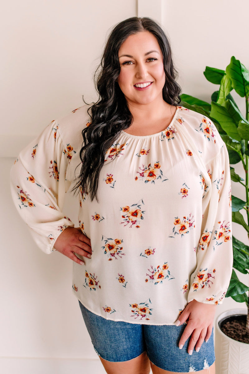 Dainty Ivory Floral Blouse