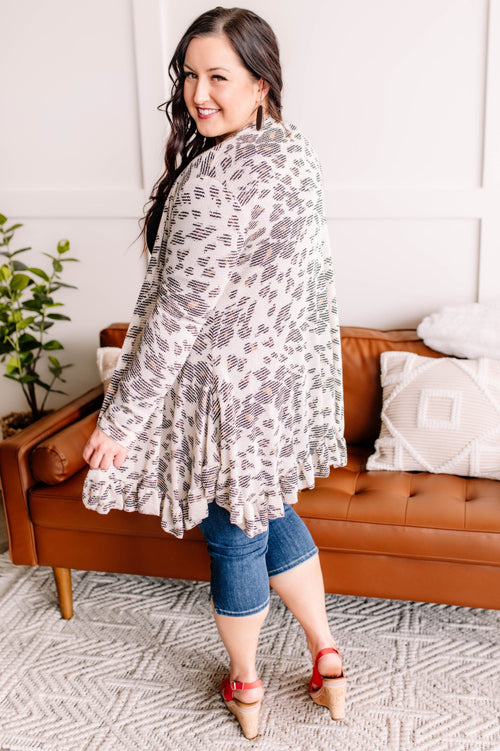 Running Wild Subtle Animal Print Cardigan