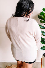 Quilted Drawstring Top In Natural Ivory