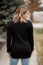 Just A Little Ruche Top In Black
