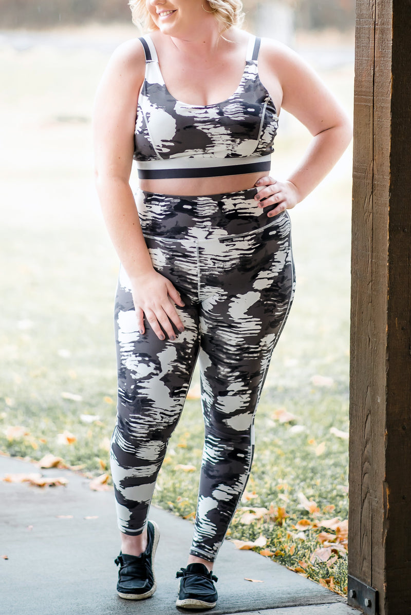 Strong To The Core In White Cloud Athletic Leggings