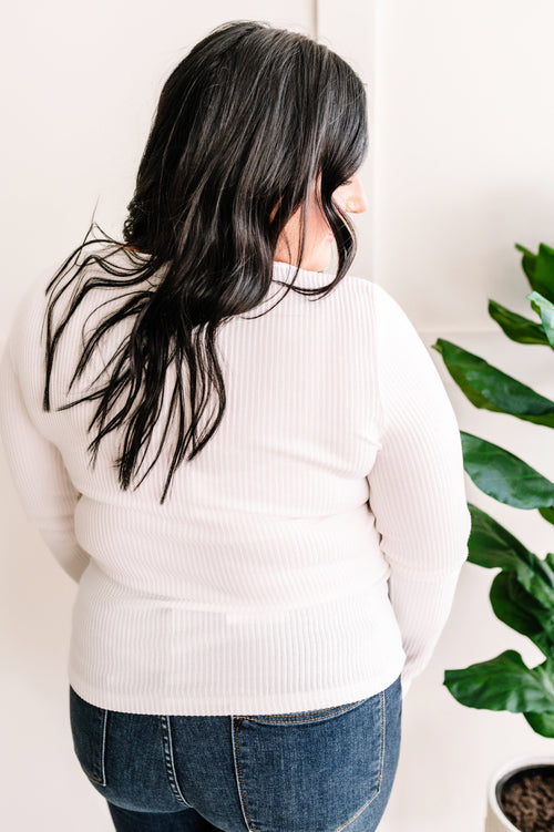 The Perfect Ruched Front Top In White