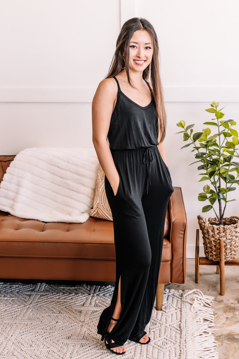 Ladies Night Out Jumpsuit In Black