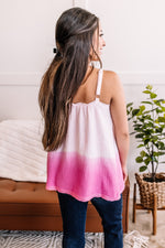 True Colors Ombre and Lace Tank in Pink