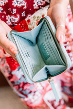 Mini Pixie Wallet In Mint by Joy Susan