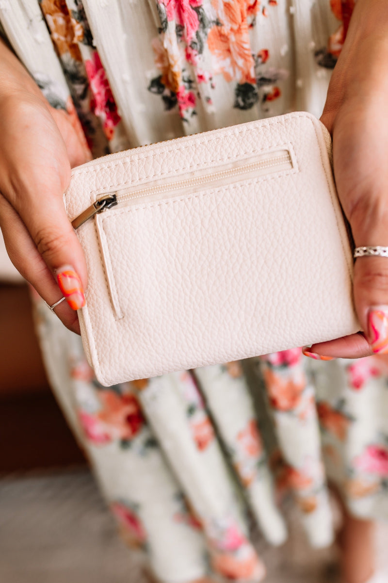 Mini Pixie Wallet In Ivory by Joy Susan