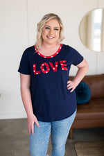 What Is Love Tee in Navy