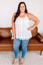 A Frill A Minute Sleeveless Top In True White