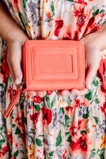 Mini Pixie Wallet In Coral by Joy Susan