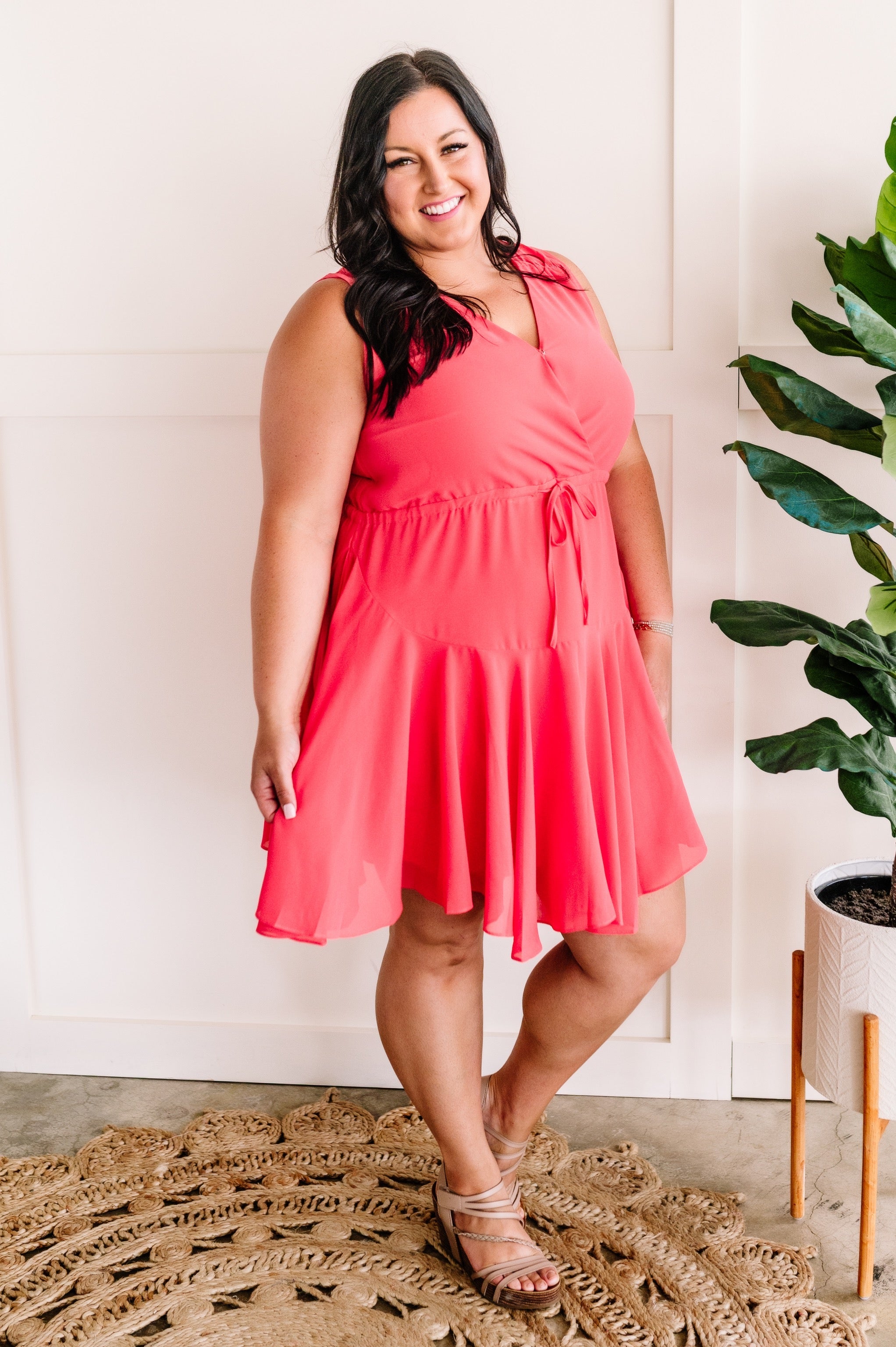 Coral sundress plus on sale size