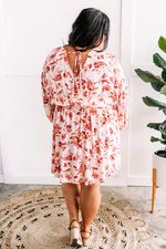 Surplice Dress With Tie Back Detail In August Florals