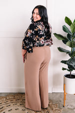 Wide Leg Pants In Cappuccino