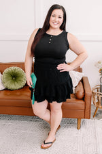 Come A Little Closer Sleeveless Top In Black