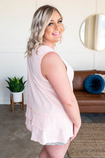 Lay It On Thick Sleeveless Top In Ballerina Pink