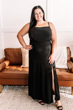 Neck Breaker Maxi Dress In Black Stiletto