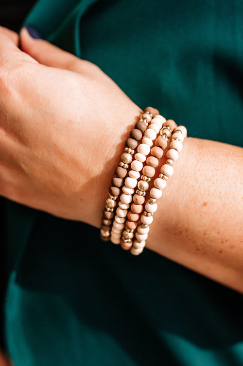 Where You Bead Bracelet Set In Classic Neutrals