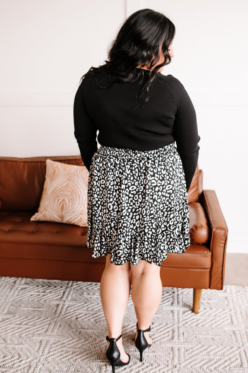 Smooth Like Butter Flowy Skirt In Classic Leopard