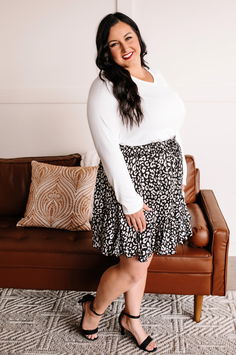 Smooth Like Butter Flowy Skirt In Classic Leopard