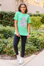 Dalmatian Tree Graphic Tee in Kelly Green LD23