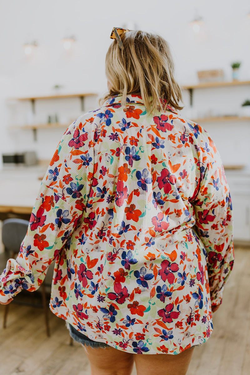 Dancing Flowers Corduroy Jacket