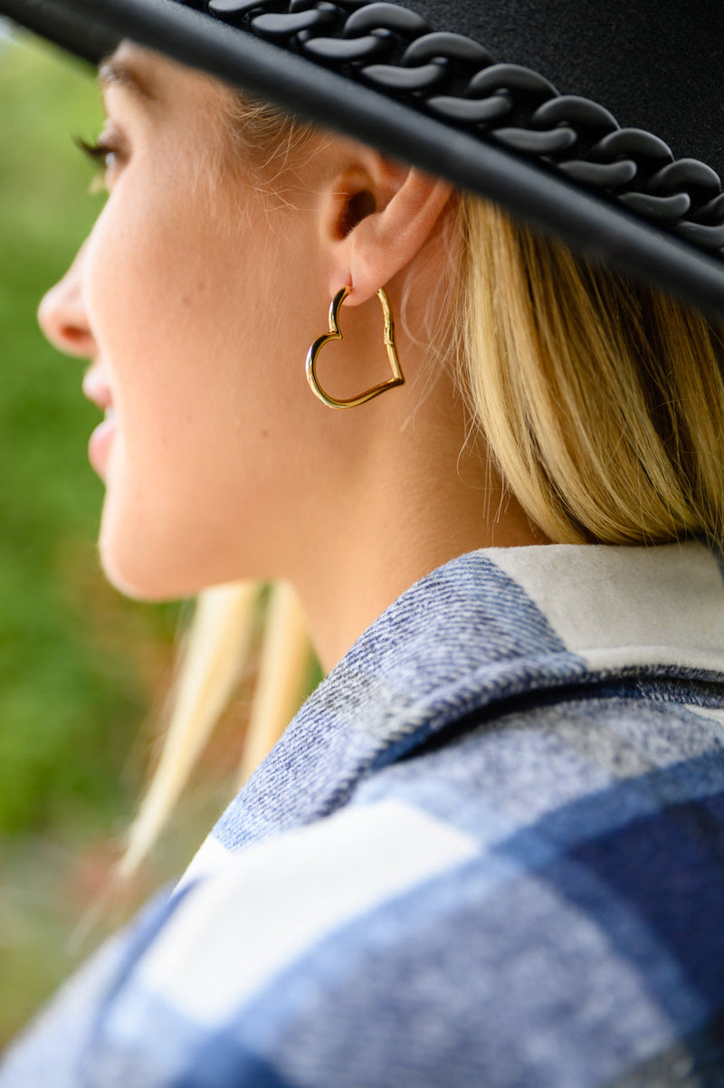 Don't Break My Heart Hoop Earrings