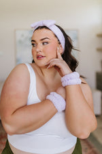 Effortless Days Stretchy Headband & Wristband Set in Lilac LD23