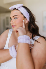 Effortless Days Stretchy Headband & Wristband Set in Lilac LD23