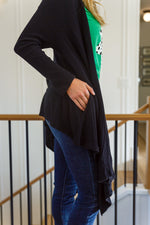 Ever Soft Cascade Cardigan With Pockets In Black Winter22