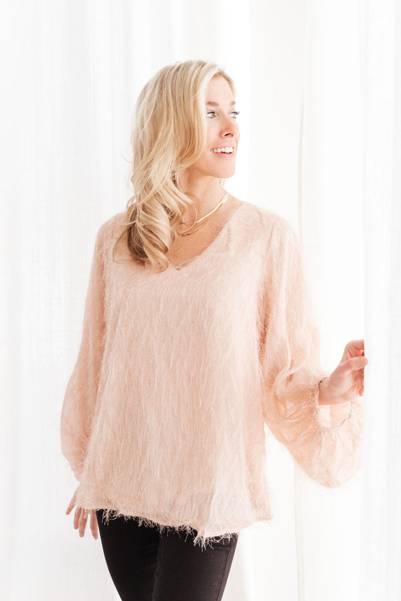 Express Yourself Top in Peach Winter22