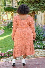 First Kiss Long Sleeve Maxi Dress In Rust Winter22