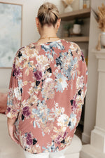 Float On Floral Top in Marsala