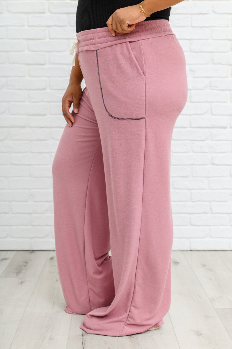 French Terry Lounge Pants In Rose Winter22
