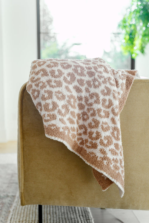 Fuzzy Feeling Blanket In Tan Winter22