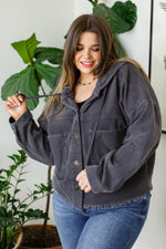 Give Me More Corduroy Jacket in Charcoal LD23