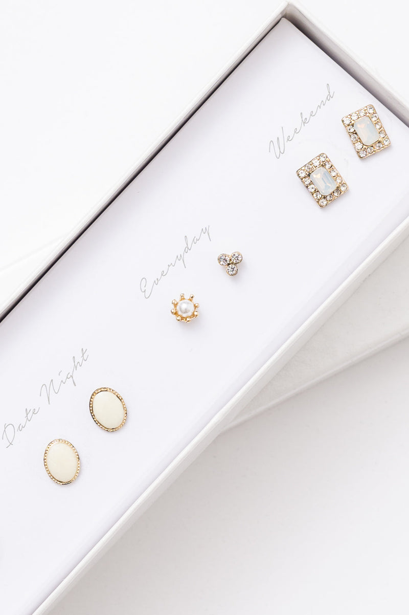 Glamorously You Box Earring Set