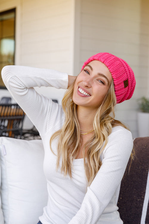 Got You Covered Beanie In Candy Pink