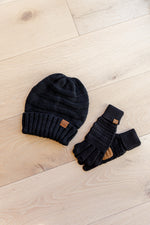 Got You Covered Knit Gloves In Black