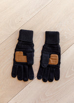 Got You Covered Knit Gloves In Black
