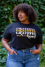 Grateful Heart Graphic T-Shirt In Black Winter22