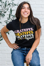 Grateful Heart Graphic T-Shirt In Black Winter22