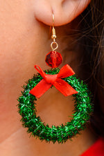 Happy Holiday Wreath Earrings